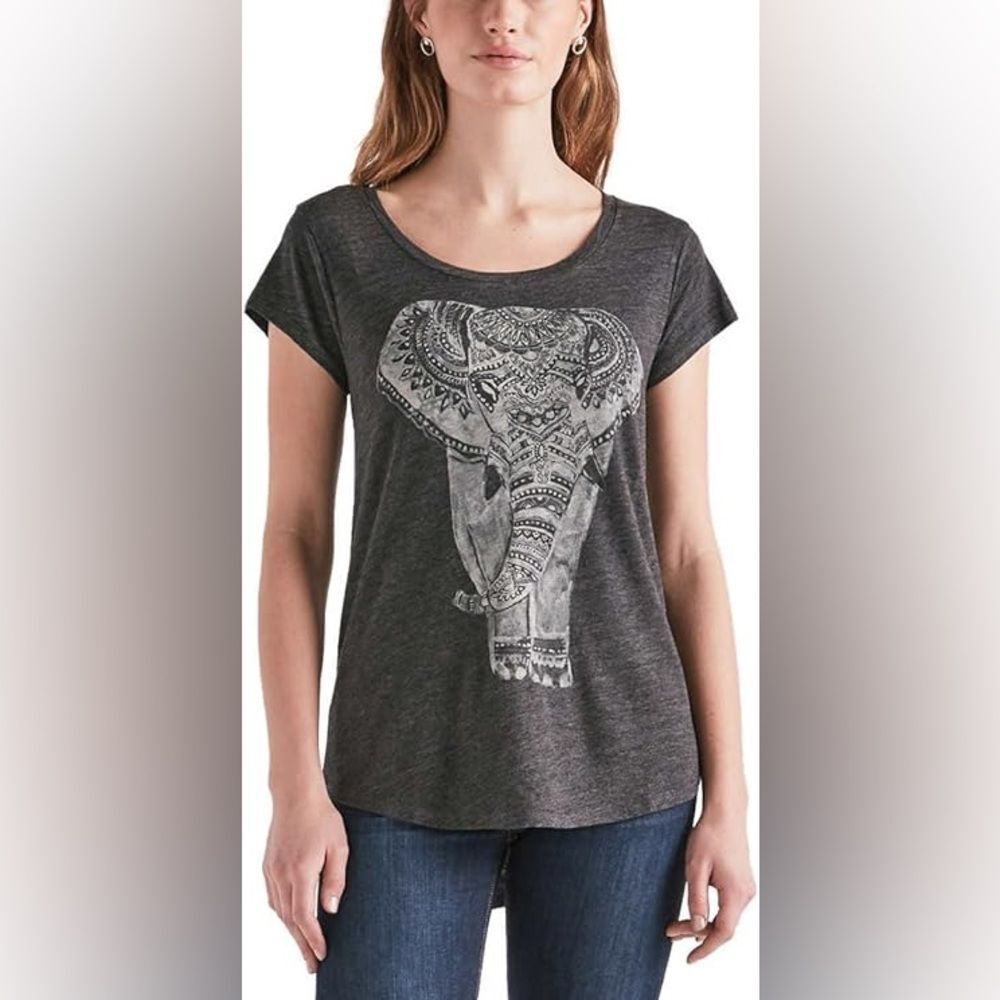 Lucky Brand Marled Graphic Tee Size S